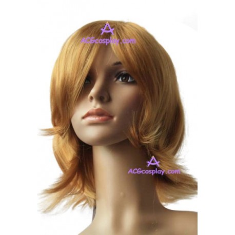 Women's 45cm Gold Short Curly Cosplay Wig