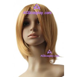 Women's 45cm Gold Short Straight Cosplay Wig