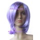 Women's 45cm Purple Short Straight Cosplay Wig
