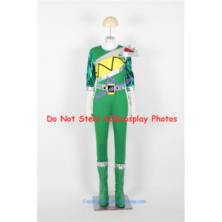 Power Rangers Dino Charge Kyoryuger Green Ranger Cosplay Costume