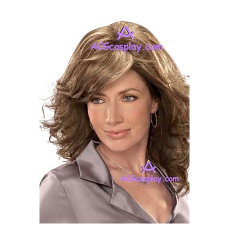 Women's 50cm Blond Medium Straight Fashion Wig cosplay wig