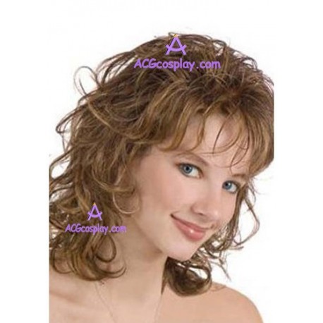Women's 50cm Brown Curly Fashion Wig version2 cosplay wig