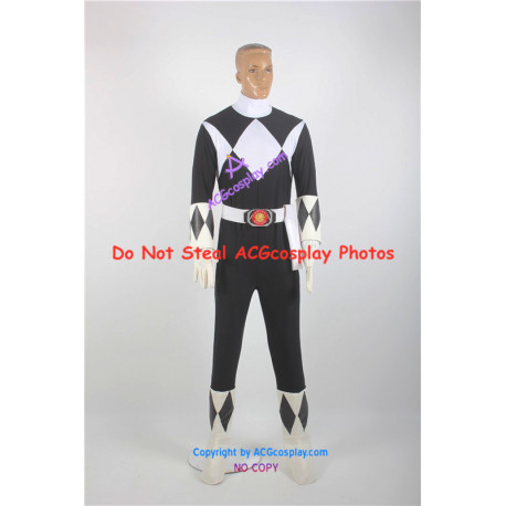 Mighty Morphin Power Rangers Black Ranger Cosplay Costume