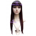 Women's 54cm Black Long Straight Wig cosplay wig