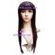 Women's 54cm Brwonish Black Long Straight Wig cosplay wig