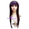 Women's 54cm Brwonish Black Long Straight Wig cosplay wig