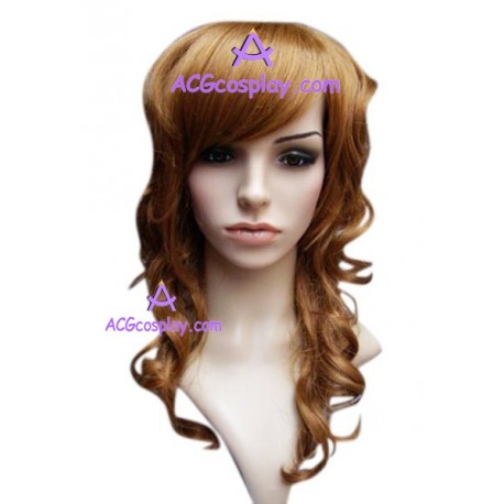 Women's 54cm Claybank Long Wavy Wig cosplay wig
