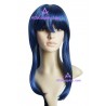 Women's 55cm Blue Curly Fashion Wig cosplay wig