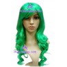 Women's 55cm Green Long Curly Fashion Wig cosplay wig