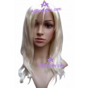 Women's 55cm White Curly Fashion Wig cosplay wig