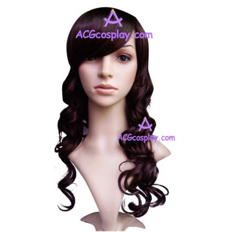 Women's 58cm Brown Long Wavy Wig version2 cosplay wig