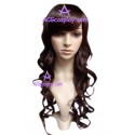 Women's 58cm Brownish Black Long Wave Wig cosplay wig
