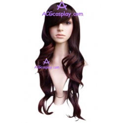 Women's 58cm Brownish Black Long Wavy Wig version1 cosplay wig