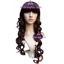 Women's 58cm Brownish Black Long Wavy Wig version3 cosplay wig