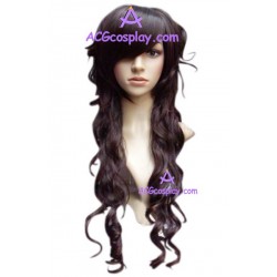 Women's 58cm Brownish Black Long Wavy Wig cosplay wig