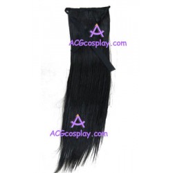 Women's 60cm Black Hair Extension Cosplay Wig
