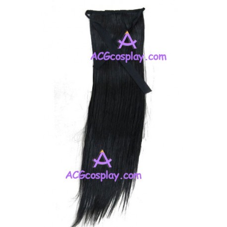 Women's 60cm Black Hair Extension Cosplay Wig