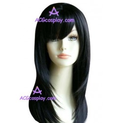 Women's 60cm Black Long Straight Fashion Wig cosplay wig