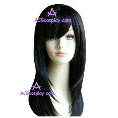 Women's 60cm Black Long Straight Fashion Wig cosplay wig