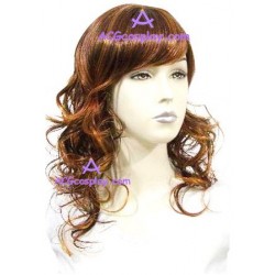 Women's 60cm Brown Long Curly Fashion Wig cosplay wig