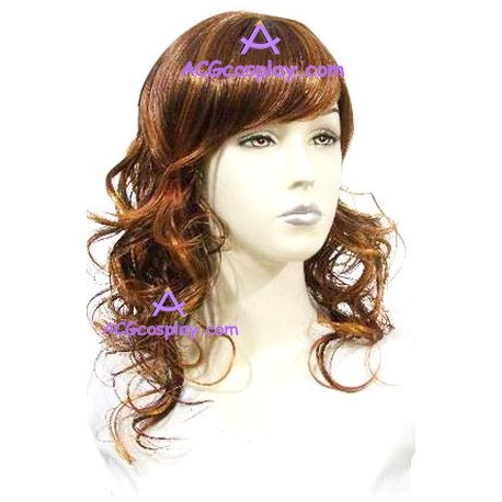 Women's 60cm Brown Long Curly Fashion Wig cosplay wig