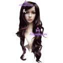 Women's 60cm Brownish Black Long Wavy Wig cosplay wig
