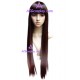 Women's 60cm Brownish-black Long Straight Wig cosplay wig
