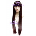 Women's 60cm Brownish-black Long Straight Wig cosplay wig