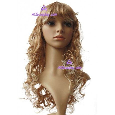 Women's 60cm Gold Medium Wave Wig cosplay wig