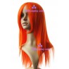 Women's 60cm Orange Long Straight Cosplay Wig