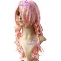 Women's 60cm Pink Long Curly Cosplay Wig