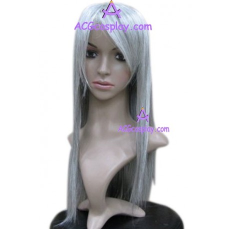 Women's 60cm Silver Grey Long Straight Cosplay Wig