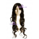 Women's 70cm Brown Long Curly Fashion Wig cosplay wig