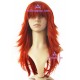 Women's 70cm Red-Brown Long Warped Fashion Wig cosplay wig