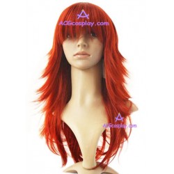 Women's 70cm Red-Brown Long Warped Fashion Wig cosplay wig