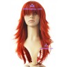 Women's 70cm Red-Brown Long Warped Fashion Wig cosplay wig
