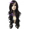 Women's 80cm Black Long Curly Fashion Wig version2 cosplay wig