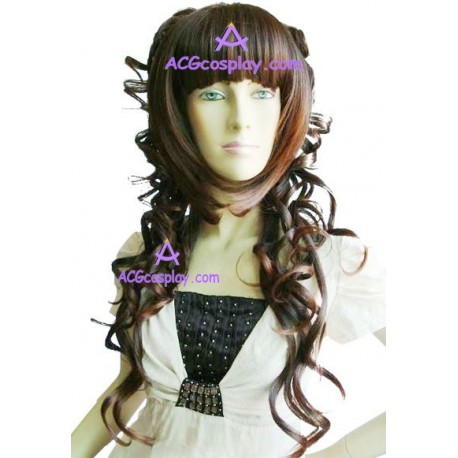 Women's 80cm Brown Curly Fashion Wig cosplay wig