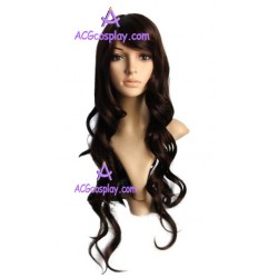 Women's 80cm Brown Long Curly Wig version3 cosplay wig