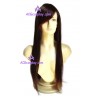 Women's 80cm Brown Long Straight Fashion Wig cosplay wig