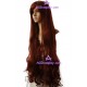 Women's 80cm Brownish Red Long Curly Cosplay Wig