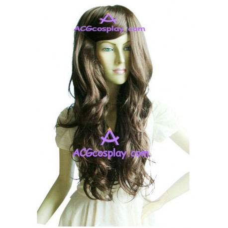 Women's 80cm Coffee Long Curly Fashion Wig cosplay wig