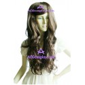 Women's 80cm Coffee Long Curly Fashion Wig cosplay wig