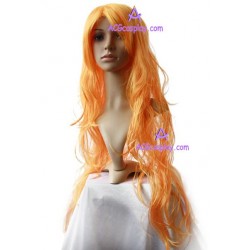 Women's 80cm Orange Long Wave Wig cosplay wig