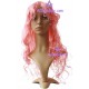 Women's 80cm Pink Long Curly Cosplay Wig