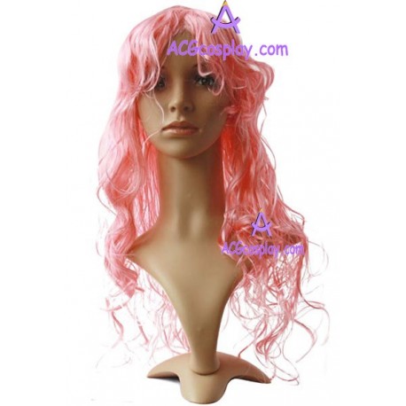 Women's 80cm Pink Long Curly Cosplay Wig
