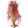Women's 80cm Pink Long Curly Cosplay Wig