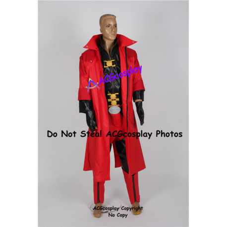 Devil May Cry 4 Dante Cosplay Costume faux leather made with pvc prop buckles