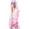Women's 100cm Pink Long Curly Cosplay Wig