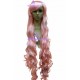 Women's 100cm Pink Long Curly Fashion Wig version1 cosplay wig